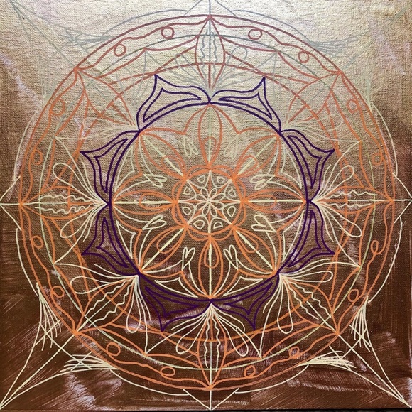 Handmade Abstract Acrylic Painting Mandala